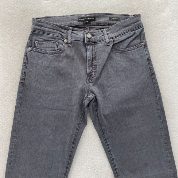 Modern American Lexington Slim Jeans Mens 29x32 Storm Wash Gray Denim Stretch - Picture 2 of 14